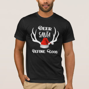 Camiseta O papai noel dos cervos define os bons Antlers da
