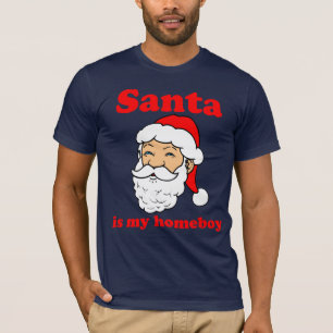 Camiseta O papai noel é meu ficar em casa