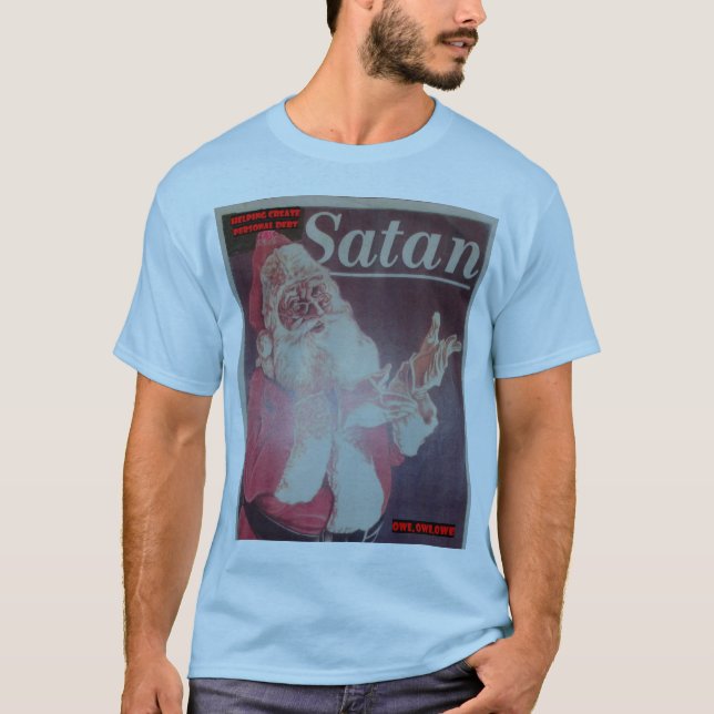 Camiseta O papai noel é um anagrama para a satã (Frente)
