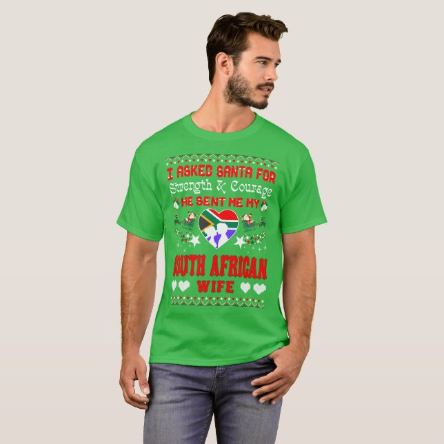 Camiseta O papai noel enviou o sul - Natal africano da (Frente Completa)