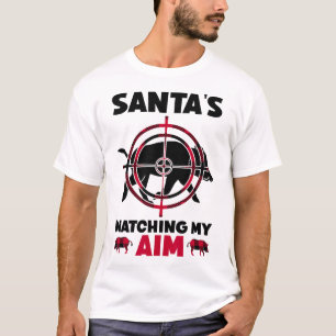 Camiseta O Papai Noel Está Observando Minha Mira - Caça ao
