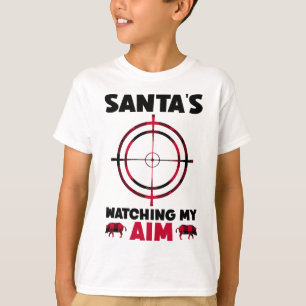 Camiseta O Papai Noel Está Observando Minha Mira - Caça ao 