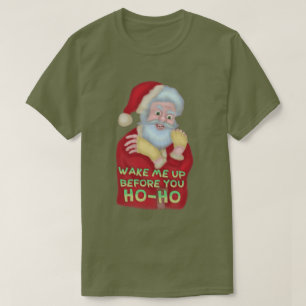Camiseta O papai noel feio engraçado do humor   do Natal