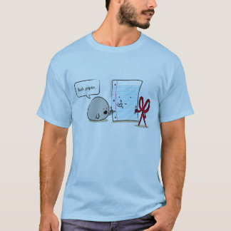 Camiseta O papel da rocha dos desenhos animados Scissors o