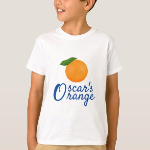 Camiseta O para laranja e O inicial