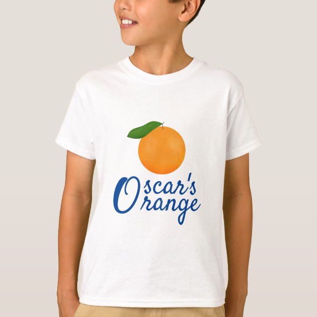 Camiseta O para laranja e O inicial (Frente)