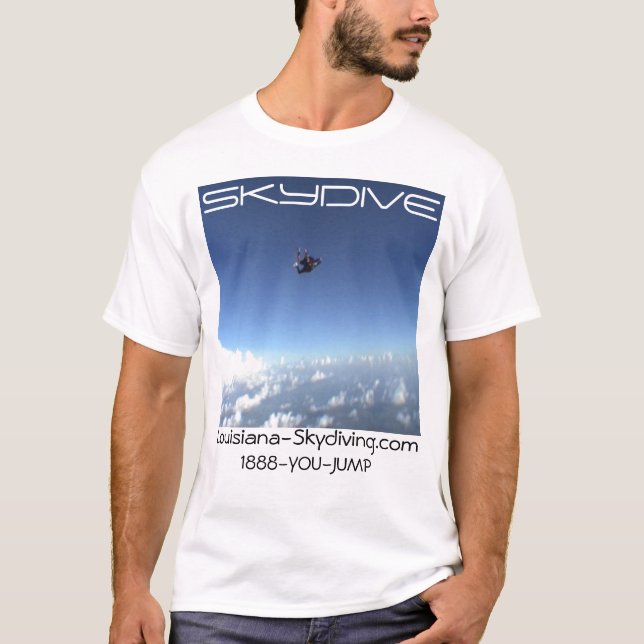 Camiseta o pára-quedas skydive skydiving nubla-se o (Frente)
