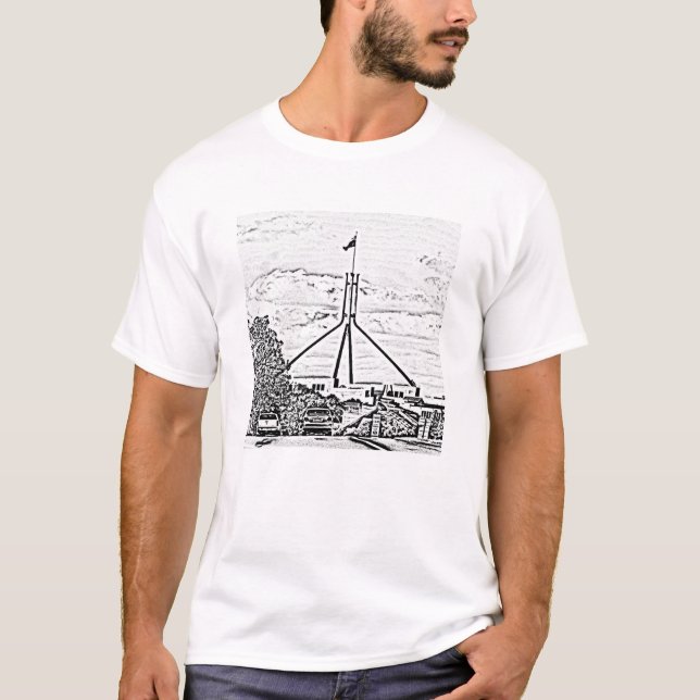 Camiseta O parlamento australiano - Canberra (Frente)