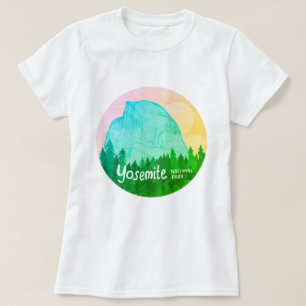 Camiseta O Parque Nacional de Yosemite, Metade Dome, textur