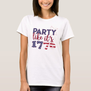 Camiseta O partido como ele é 1776 - tipografia da bandeir