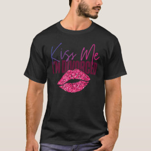Camiseta O Partido do Divórcio Feliz Beija-me, estou Divorc