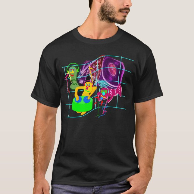 Camiseta O partido do DJ estranho (Frente)