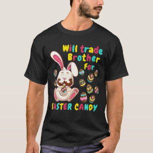 Camiseta O Páscoa Coelhinho Vai Trocar Irmão Pela Páscoa C