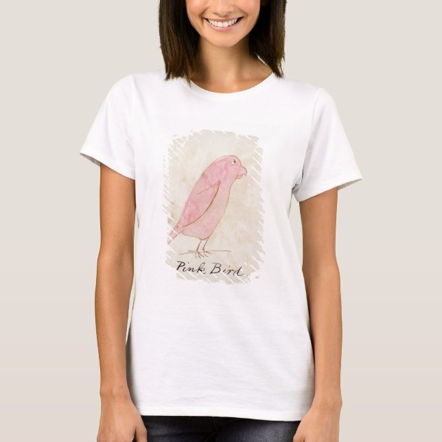 Camiseta O pássaro cor-de-rosa, 'de dezesseis desenhos do (Frente)