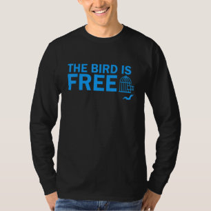 Camiseta O Pássaro É Libertado Legal Para Mulheres Homens 1