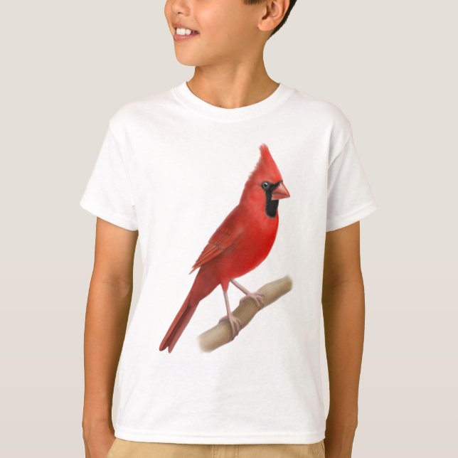 Camiseta O pássaro vermelho cardinal do norte caçoa o (Frente)