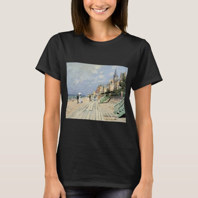 Camiseta O passeio em Trouville por Claude Monet (Frente)