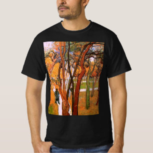 Camiseta O Passeio: Folhas Caídas de Vincent van Gogh