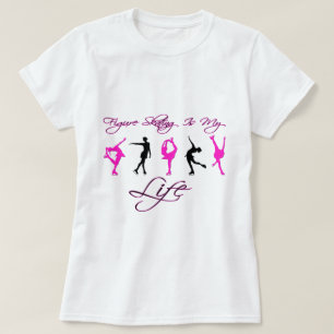 Camiseta O patinagem artística é minha vida - ROSA & PRET