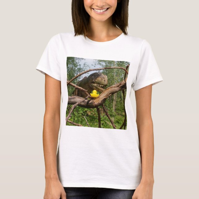 Camiseta O Pato Vs. T-Rex (Frente)