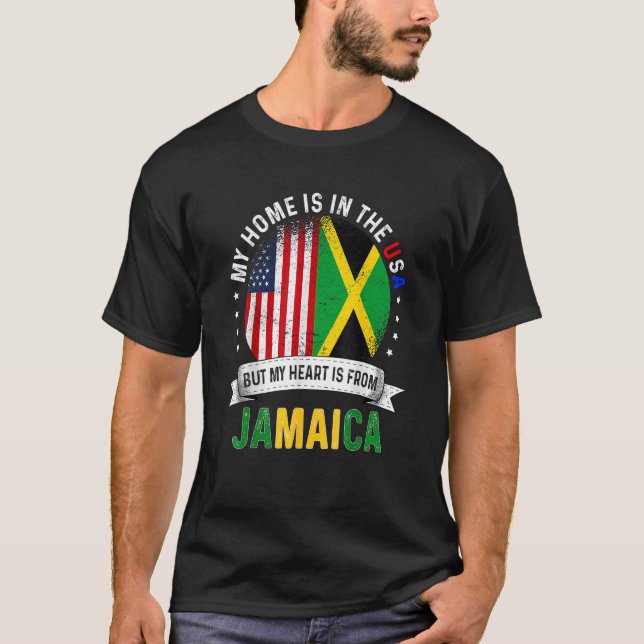 Camiseta O Patriot Heart Americano Jamaicano é da Jamaica F (Frente)