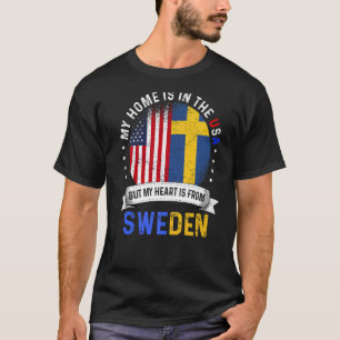 Camiseta O Patriot Heart sueco americano é da Suecia Flag