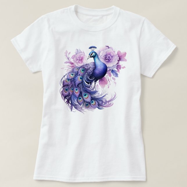 Camiseta O Pavão Elegante (Frente do Design)
