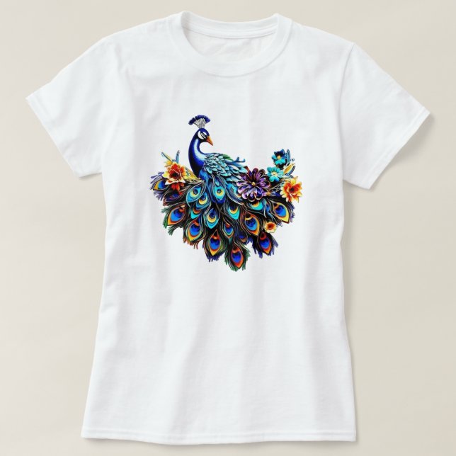 Camiseta O Pavão Real (Frente do Design)