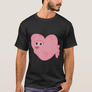 Camiseta O Peixe Coração do Dia dos Namorados