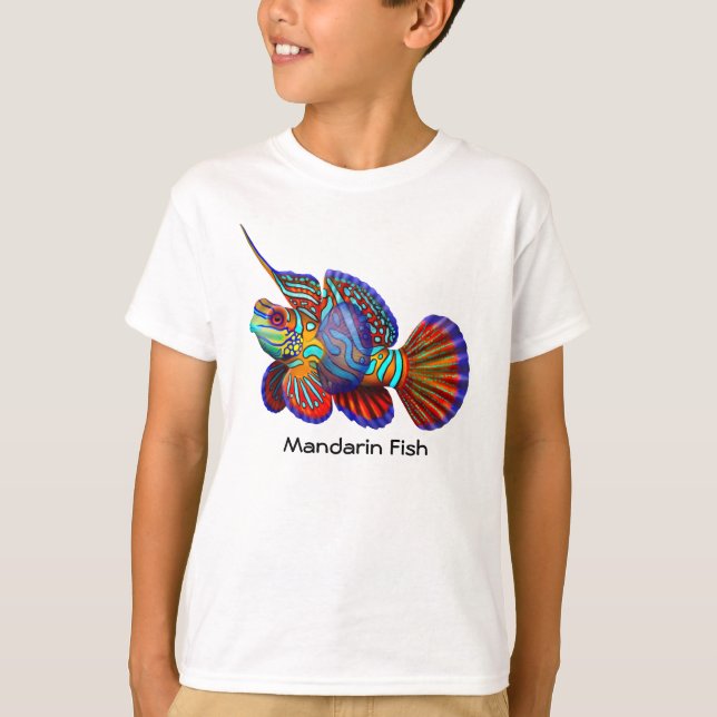 Camiseta O peixe de Dragonet do góbio do mandarino caçoa o (Frente)