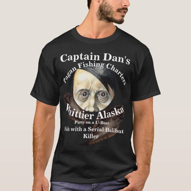 Camiseta O Peixe do Capitão Dan com um Assassino Serial Hal (Frente)