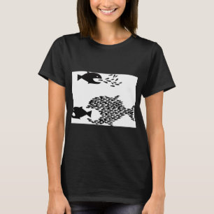Camiseta O peixe grande come o pequeno