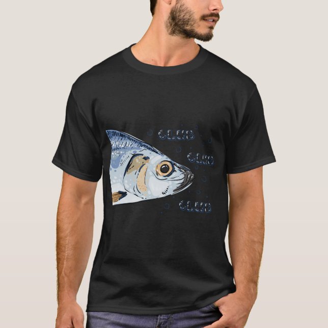 Camiseta O peixe observa você e diz glub glub glub (Frente)