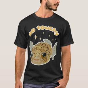 Camiseta O peixe porco-espinho Popcorn diz Não Tocar