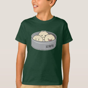 Camiseta O pequeno almoço chinês do dim sum do bolo da