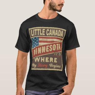 Camiseta O PEQUENO CANADÁ, MN É onde minha história começa