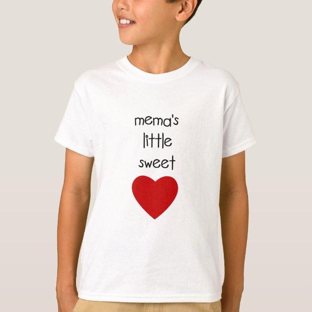 Camiseta O Pequeno Coração Doce de Meme (Frente)