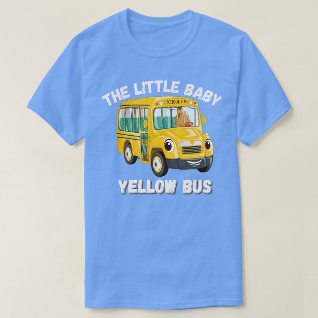 Camiseta o pequeno ônibus amarelo bebê (Frente do Design)