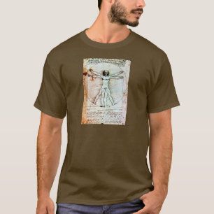 Camiseta O pergaminho da antiguidade do HOMEM de VITRUVIAN