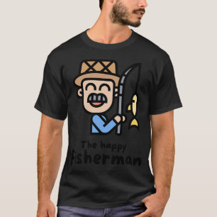 Camiseta O pescador feliz, Presente de Aniversário para Pes