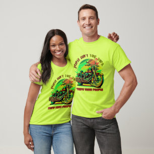 Camiseta O Pessoas não faz viagens: bicicleta de estilo ret