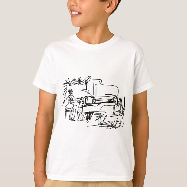 Camiseta O pianista - tema do piano (Frente)