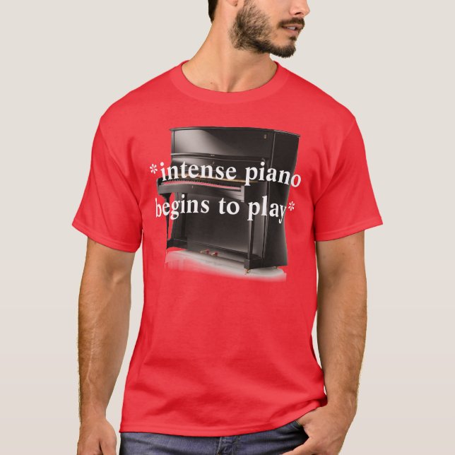 Camiseta o piano do *intense começa ao play* (Frente)