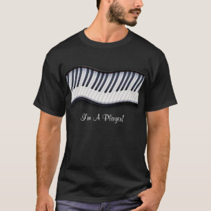 Camiseta O piano do melómano fecha o t-shirt preto