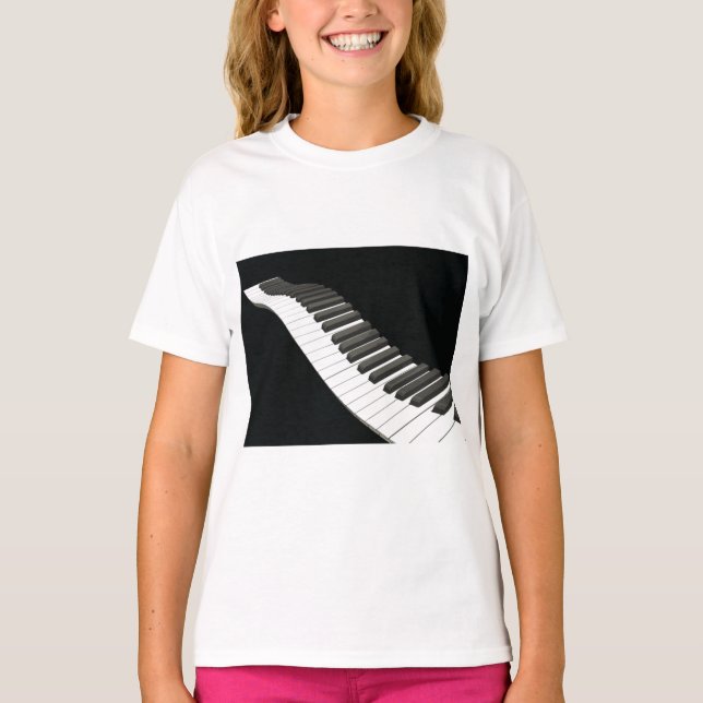 Camiseta O piano fecha o t-shirt das meninas (Frente)