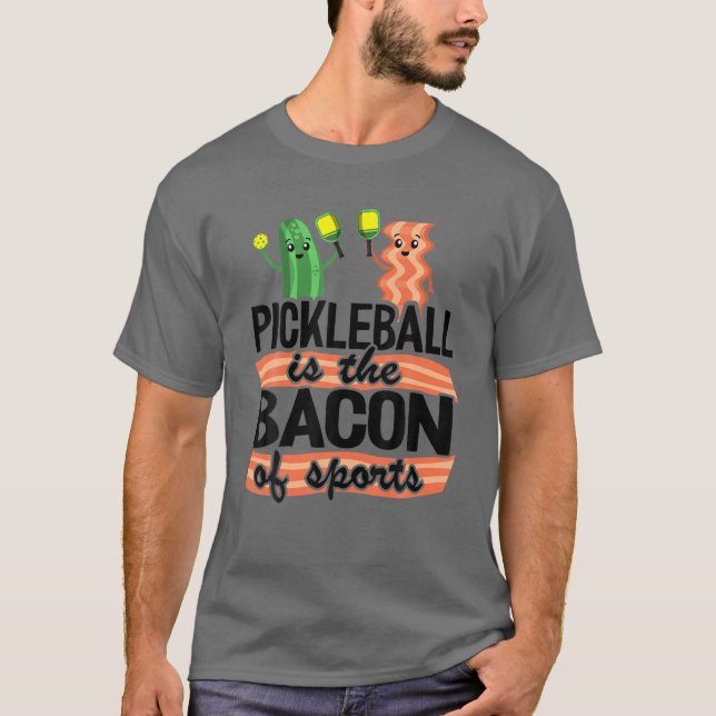 Camiseta O Pickleball É O Bacon Do Pai Da Bola De Picles Es (Frente)
