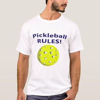 Camiseta o pickleball ordena a versão de texto azul