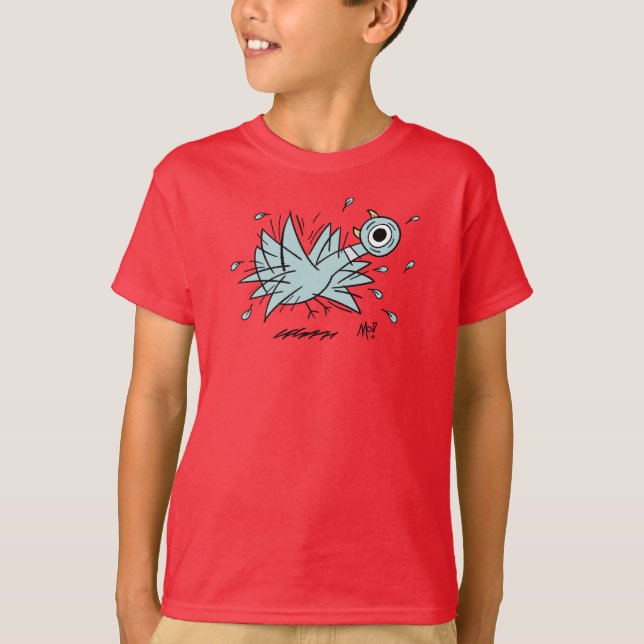 Camiseta O Pigeon Freakout Kids Red (Frente)