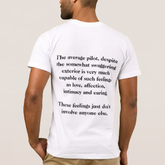 Camiseta O piloto médio, apesar um tanto do swaggering