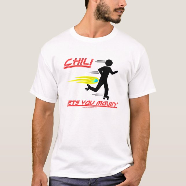 Camiseta O pimentão obtem-lhe Movin (Frente)